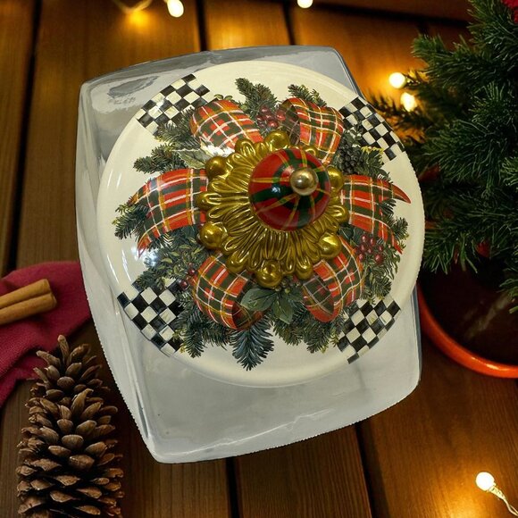MacKenzie-Childs Evergreen Cookie Jar~Retired NWOT - Picture 1 of 8